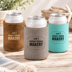 Personalized Laser Engraved Leatherette Can Koozie – Custom Name, Logo or Design G0737