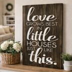 Love grows best in little houses housewarming present DIY Kit, workshop 