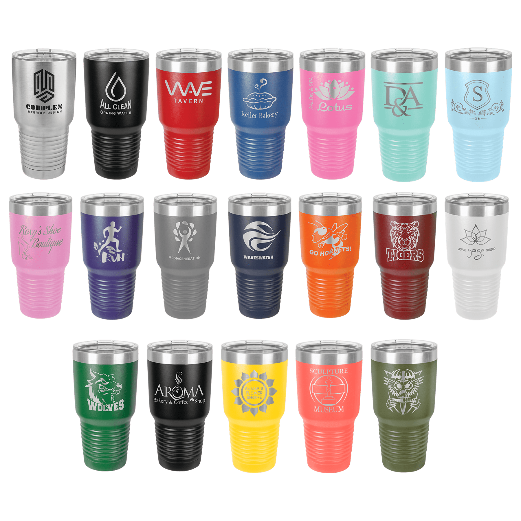 Polar Camel Ringneck Vacuum Insulated Tumbler w/Clear Lid - Glassical  Designs