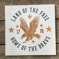 Land of the Free Home of the Brave Eagle Square Design P1420