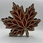 Layered Maple Leaf 3D LASER PROJECT G0648