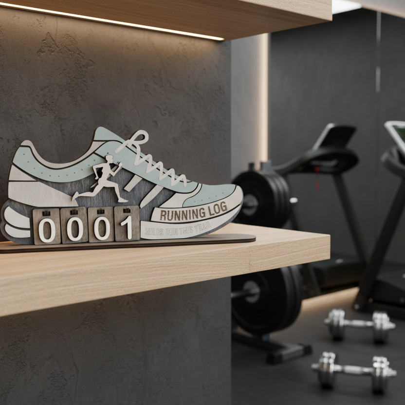 Layered Miles Run Tracker 3D LASER PROJECT -G0575