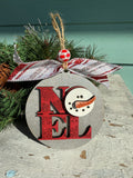 Layered NOEL Snowman Ornament P13492