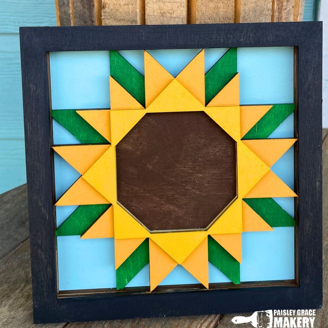 Layered Quilt #1 Sunflower 3D Sign P03741