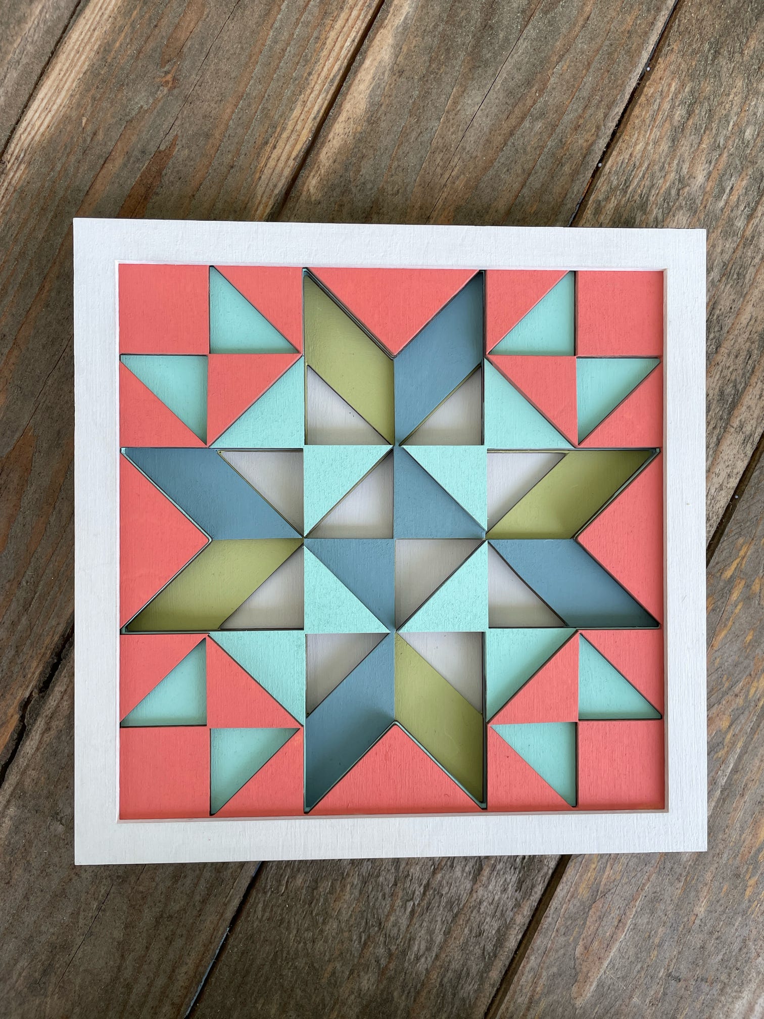 Layered Quilt #3 3D Sign P03743