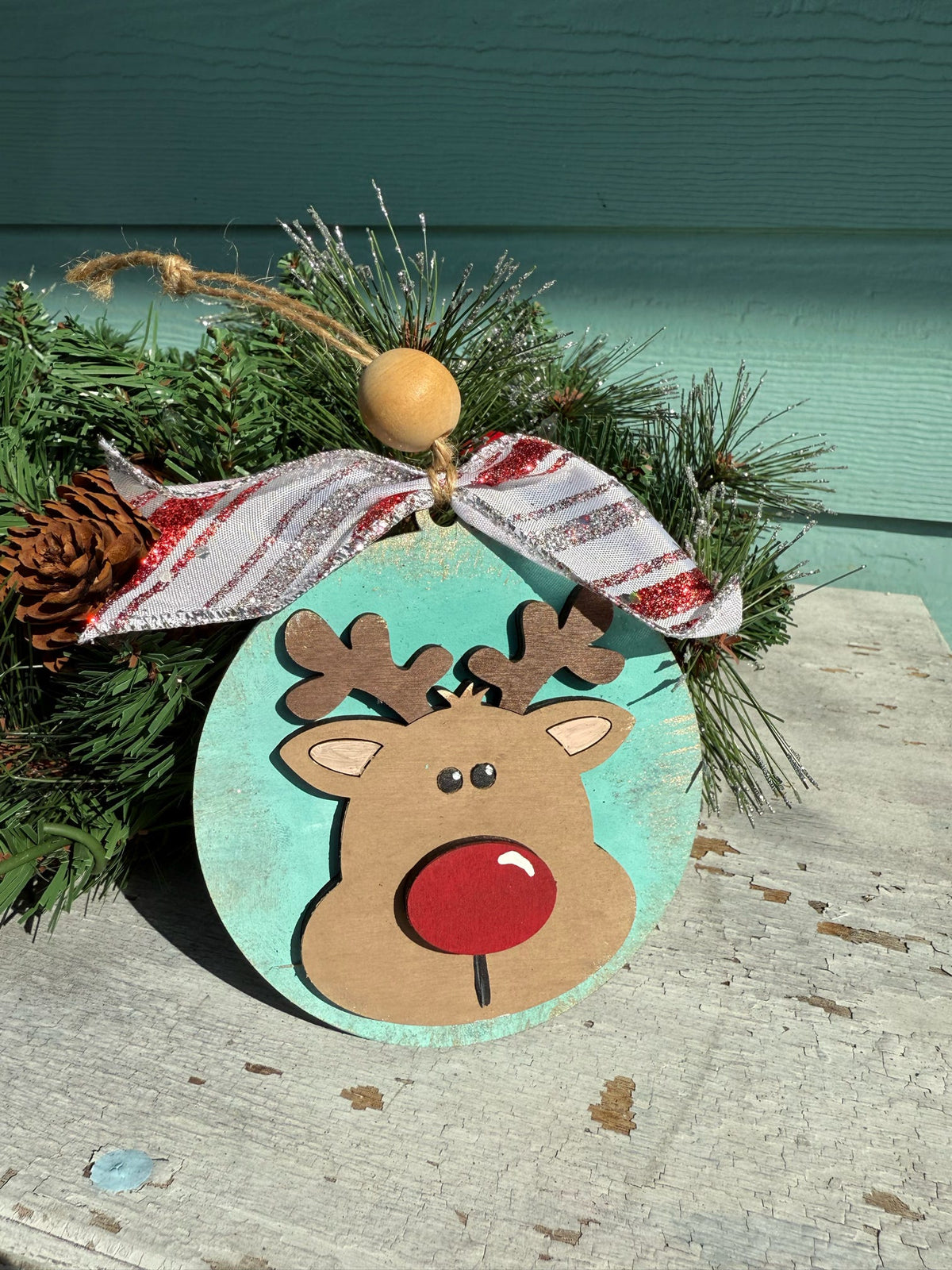 Layered Reindeer Ornament P13496