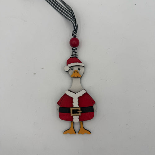 Layered Santa Goose Ornament G0796