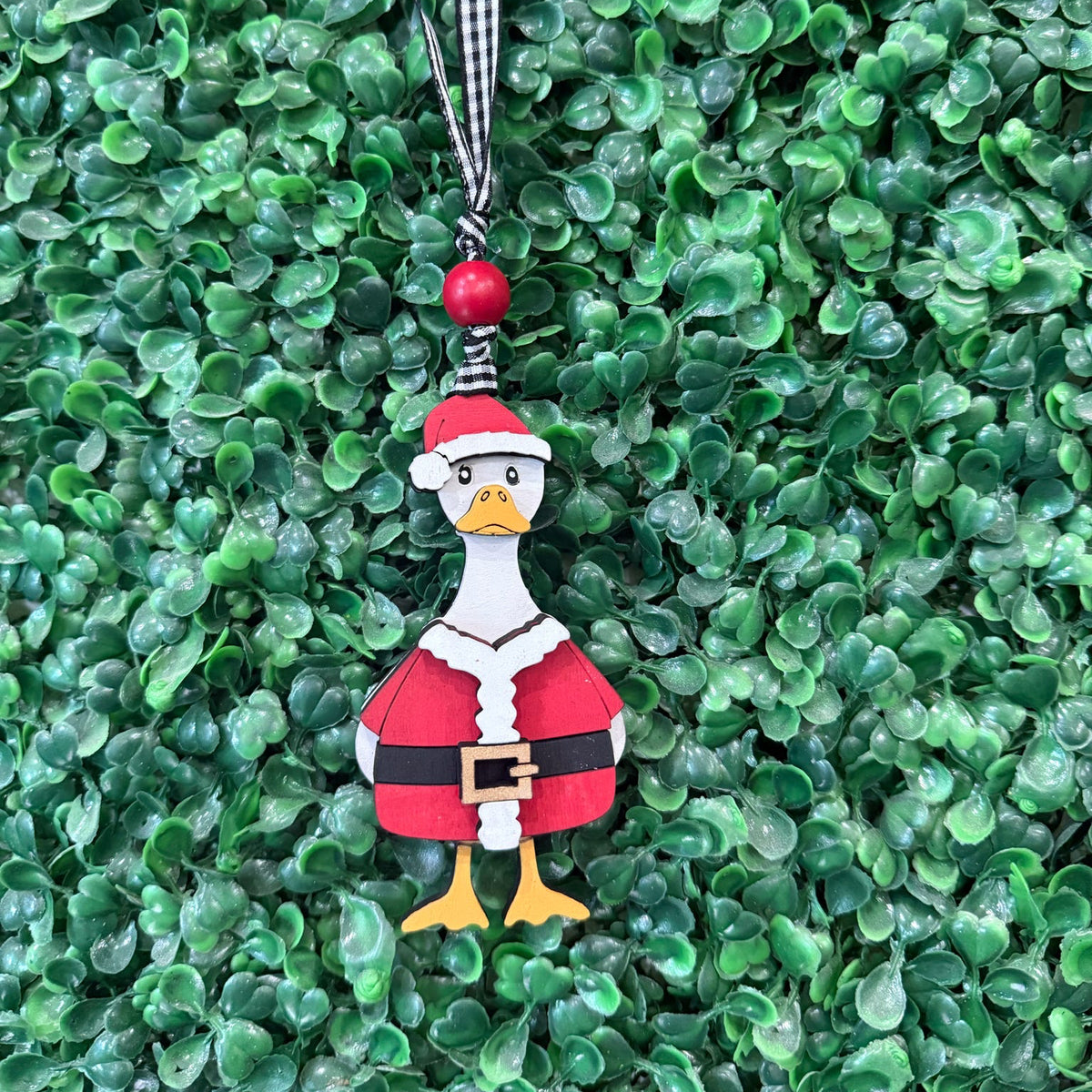 Layered Santa Goose Ornament G0796
