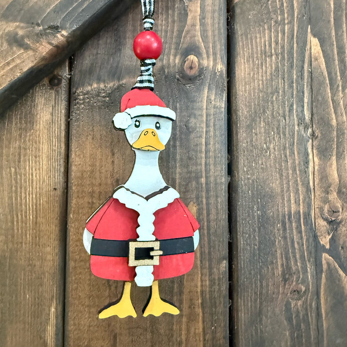 Layered Santa Goose Ornament G0796