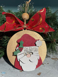 Layered Santa Ho Ho Ho Ornament P13490