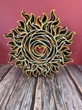 Layered Sun Wood Sign P013829
