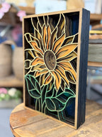 Layered Sunflower 3D LASER PROJECT G0653