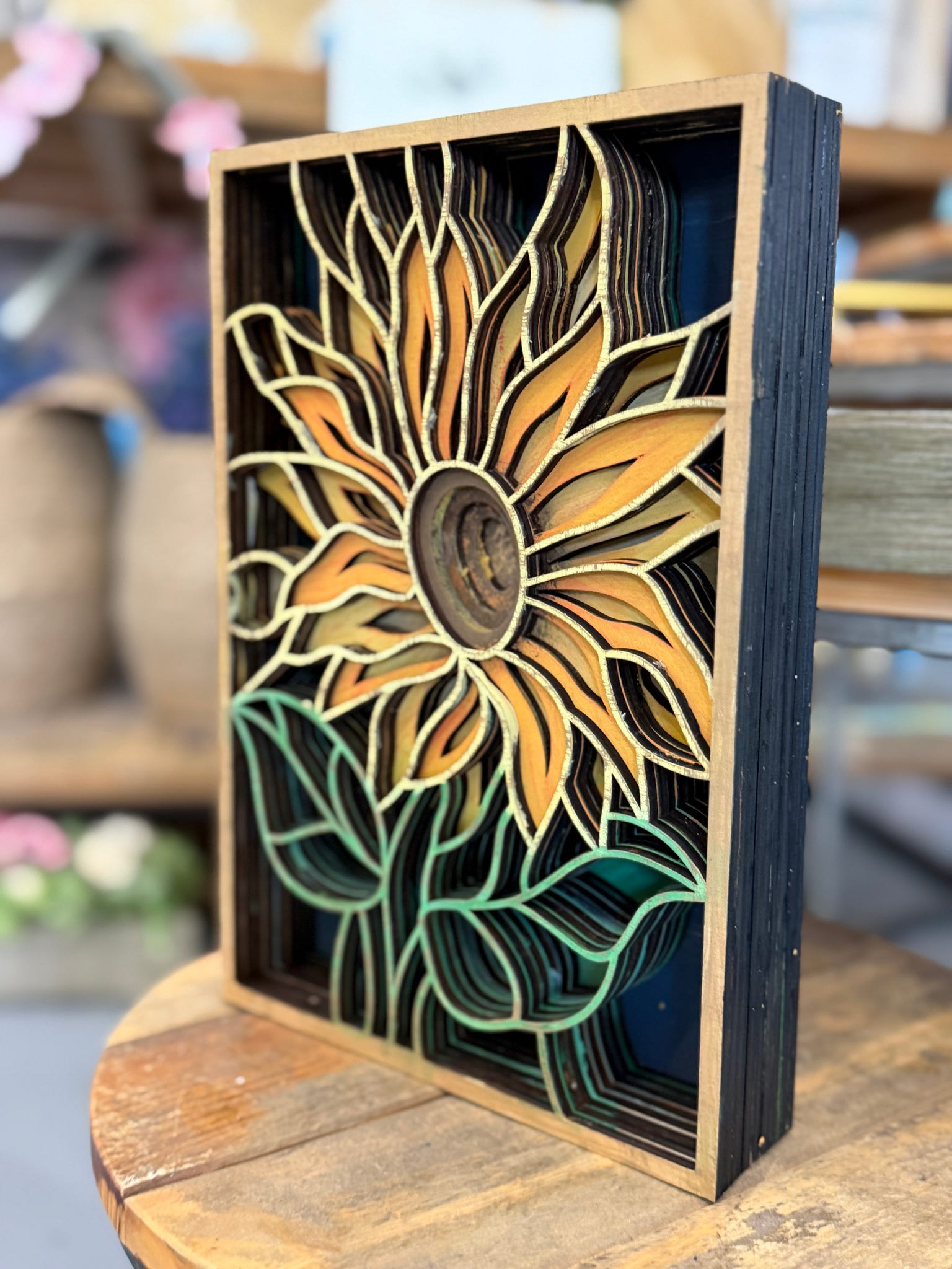 Layered Sunflower 3D LASER PROJECT G0653