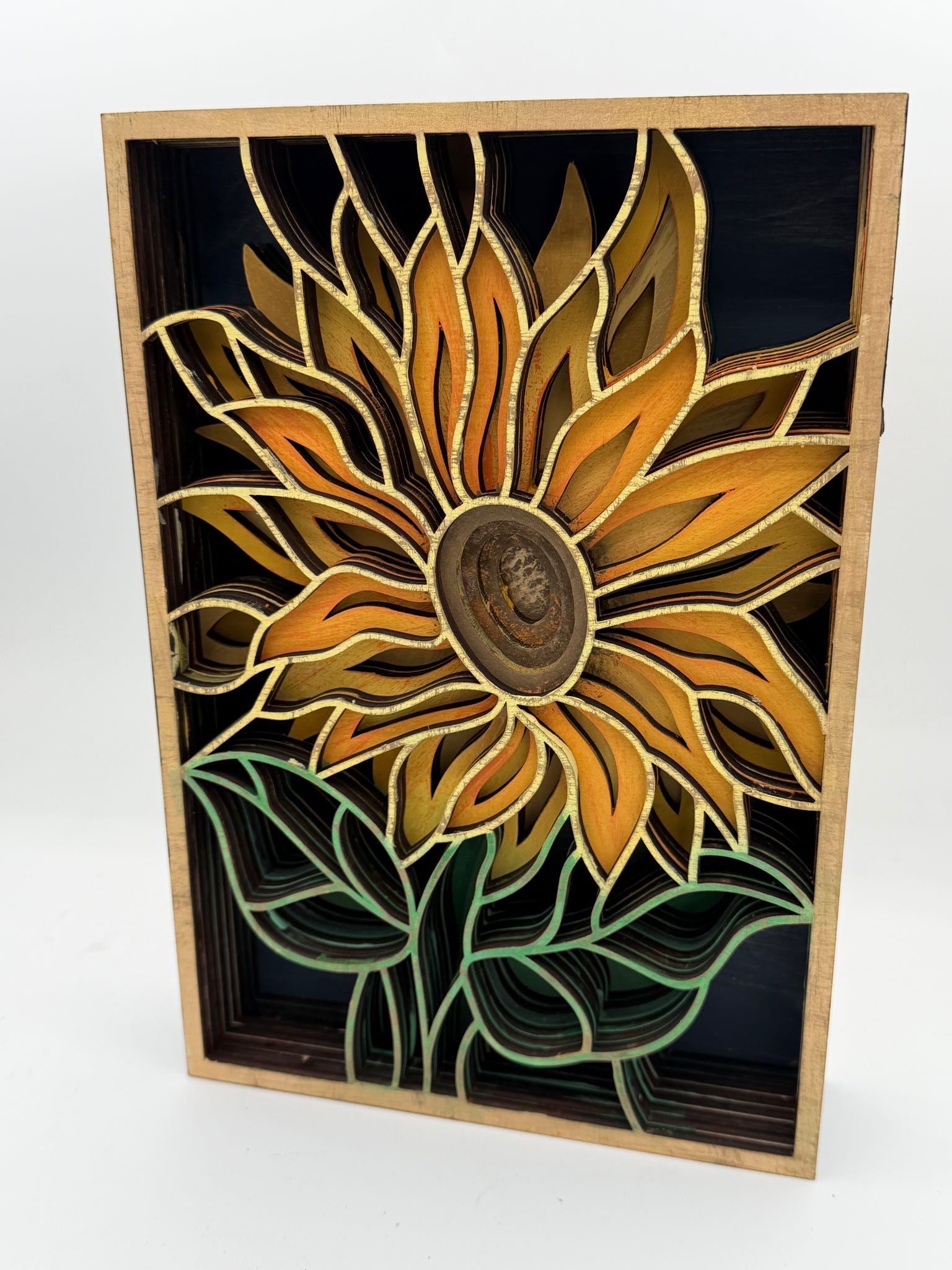 Layered Sunflower 3D LASER PROJECT G0653
