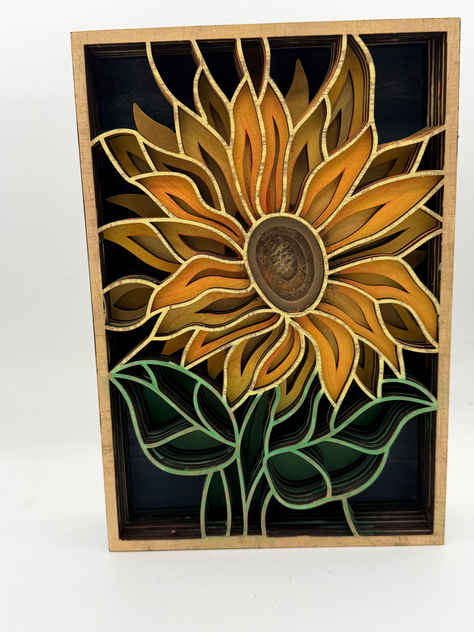 Layered Sunflower 3D LASER PROJECT G0653