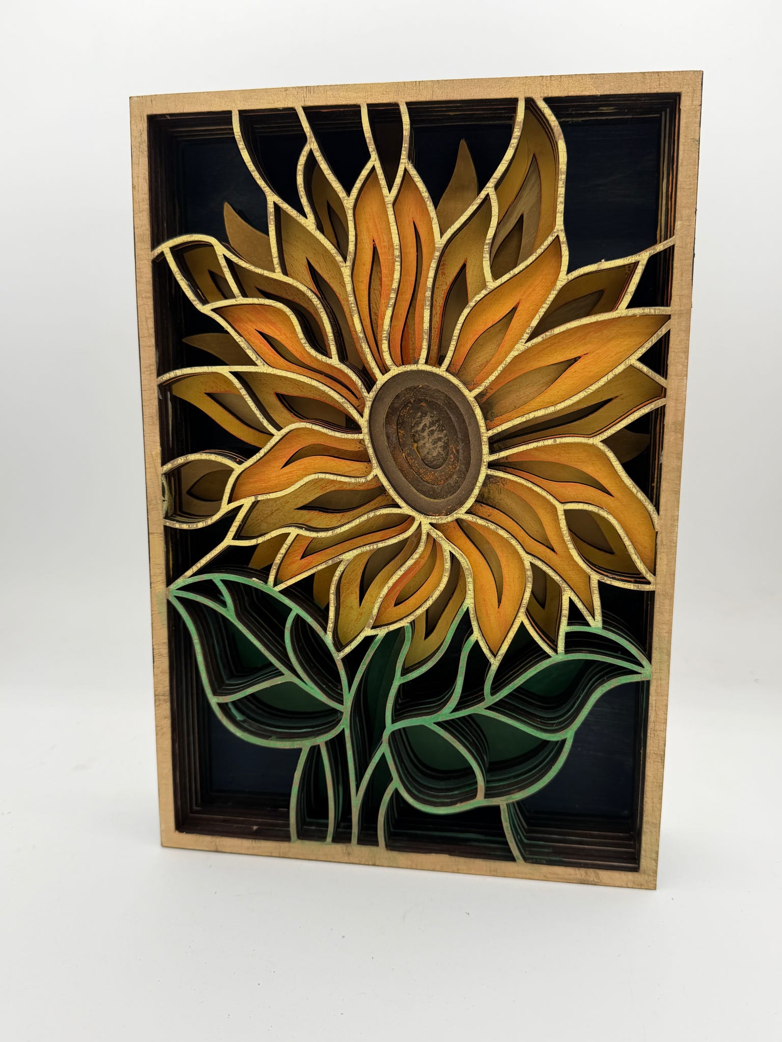 Layered Sunflower 3D LASER PROJECT G0653