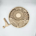 Layered Sunflower Circle Scene 3D LASER PROJECT G0654