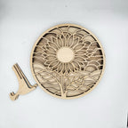 Layered Sunflower Circle Scene 3D LASER PROJECT G0654