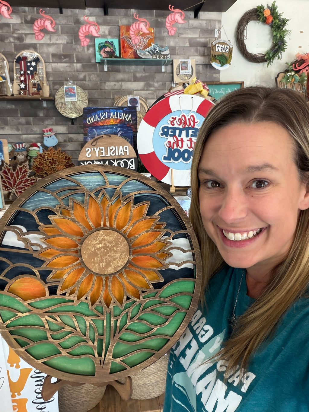 Layered Sunflower Circle Scene 3D LASER PROJECT G0654
