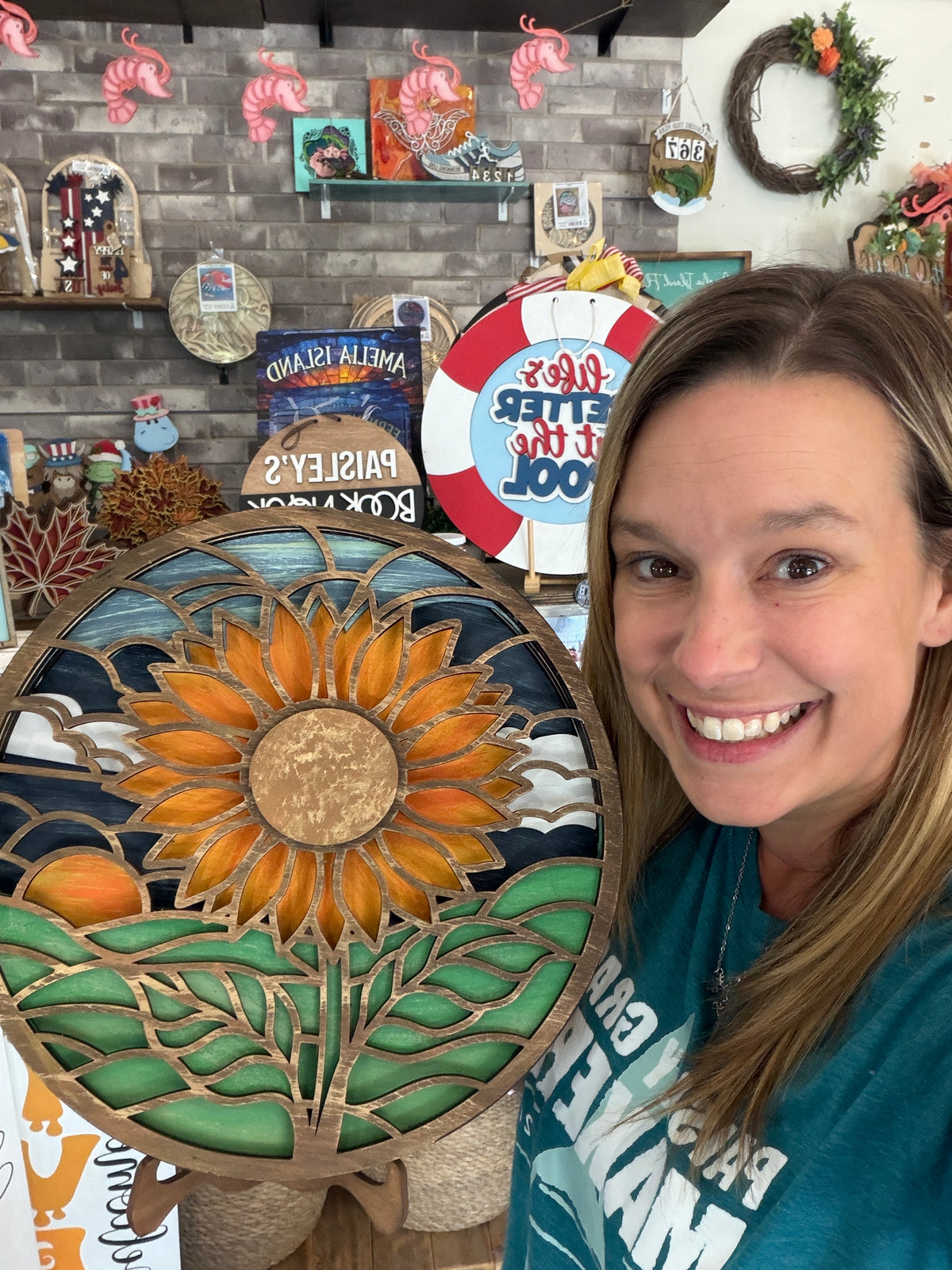 Layered Sunflower Circle Scene 3D LASER PROJECT G0654