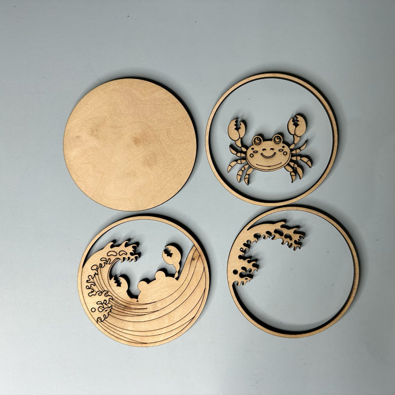 Layered Crab Round 3D LASER PROJECT - P014105