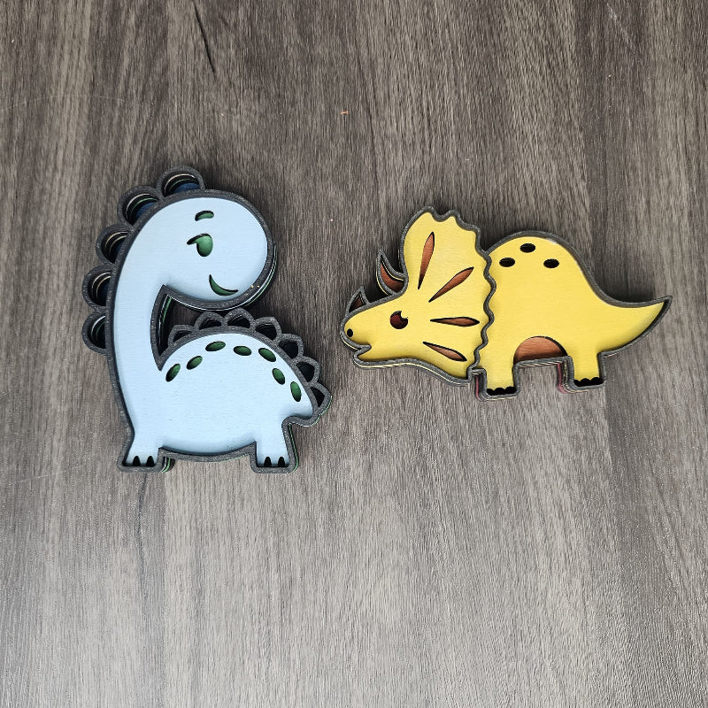 Layered Dinosaurs 3D LASER PROJECT - P014107