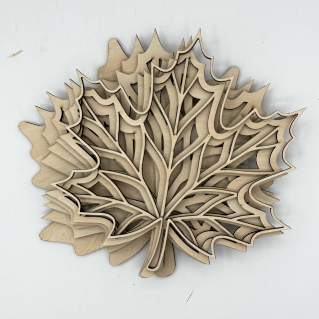 Layered Maple Leaf 3D LASER PROJECT G0648