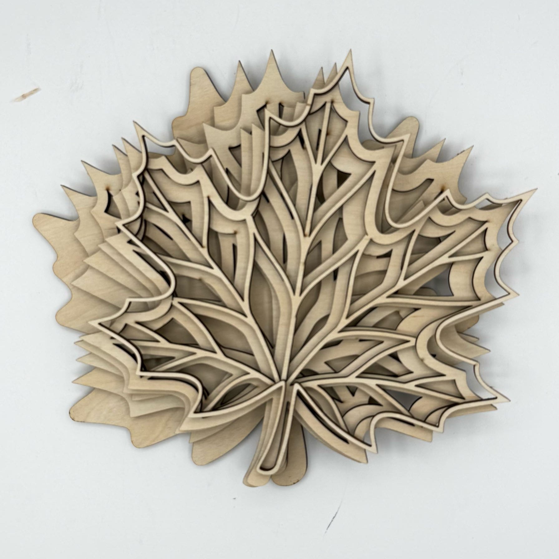 Layered Maple Leaf 3D LASER PROJECT G0648