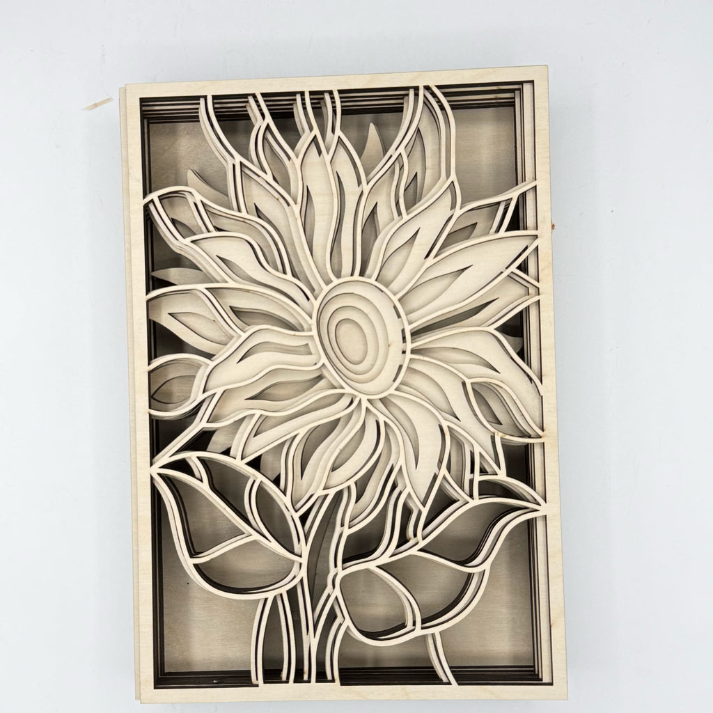 Layered Sunflower 3D LASER PROJECT G0653