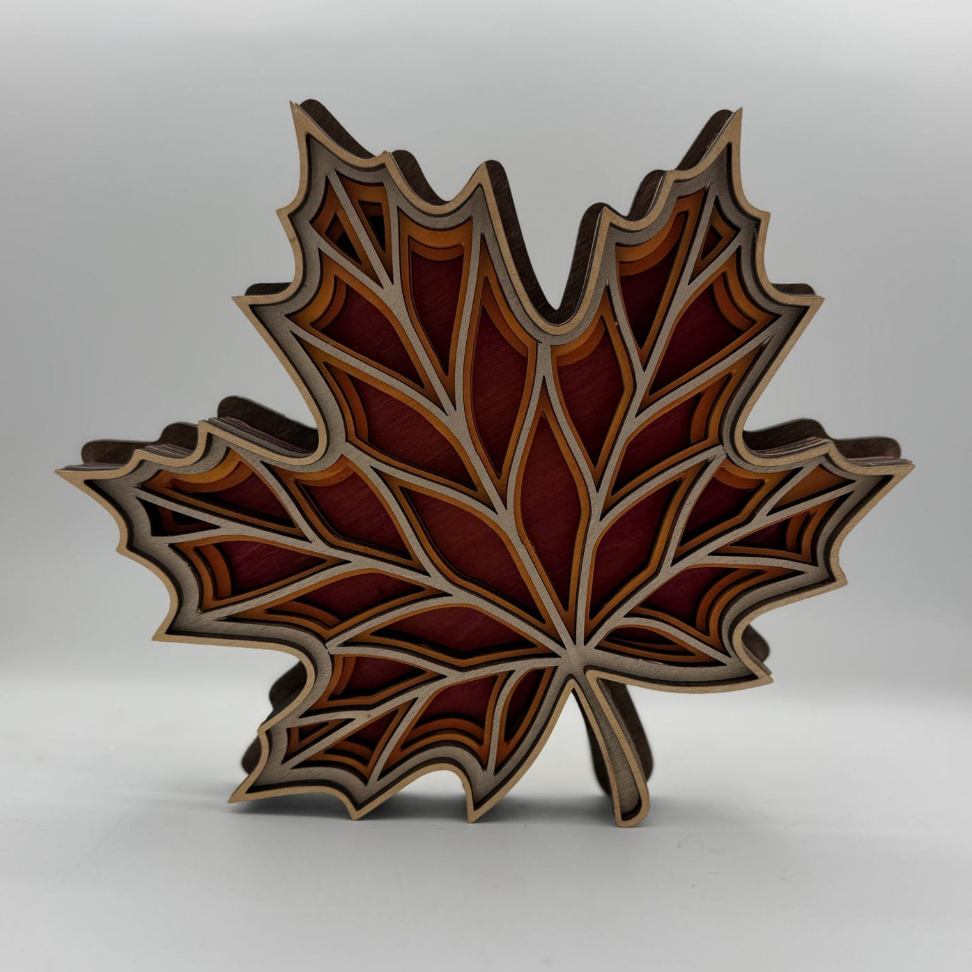 Layered Maple Leaf 3D LASER PROJECT G0648