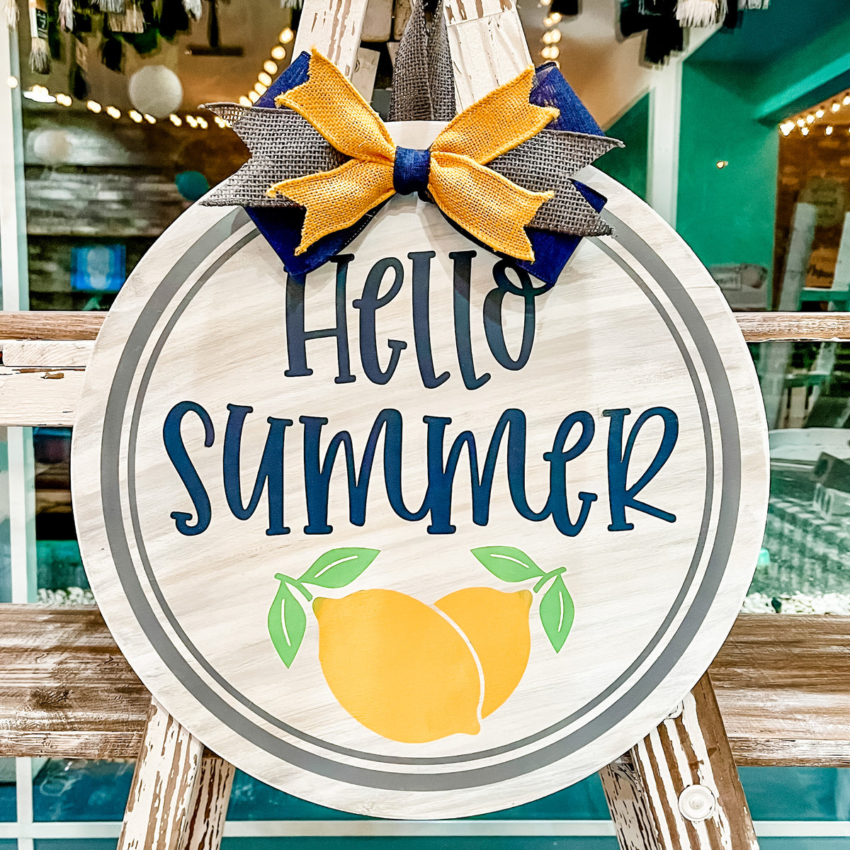 Lemon Hello Summer Round Design & Swappable Design P1271