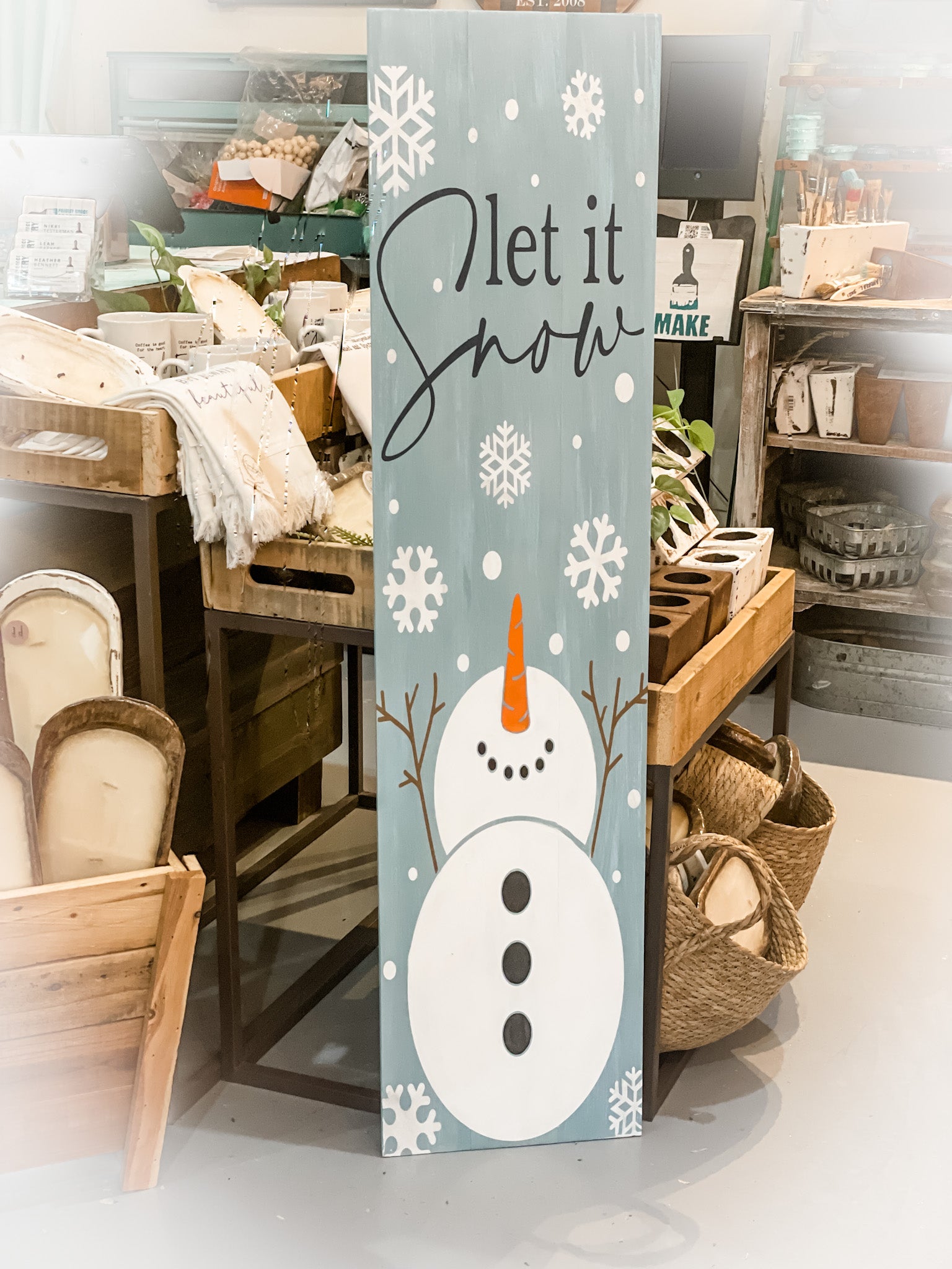 Let It Snow Plank Design P1747