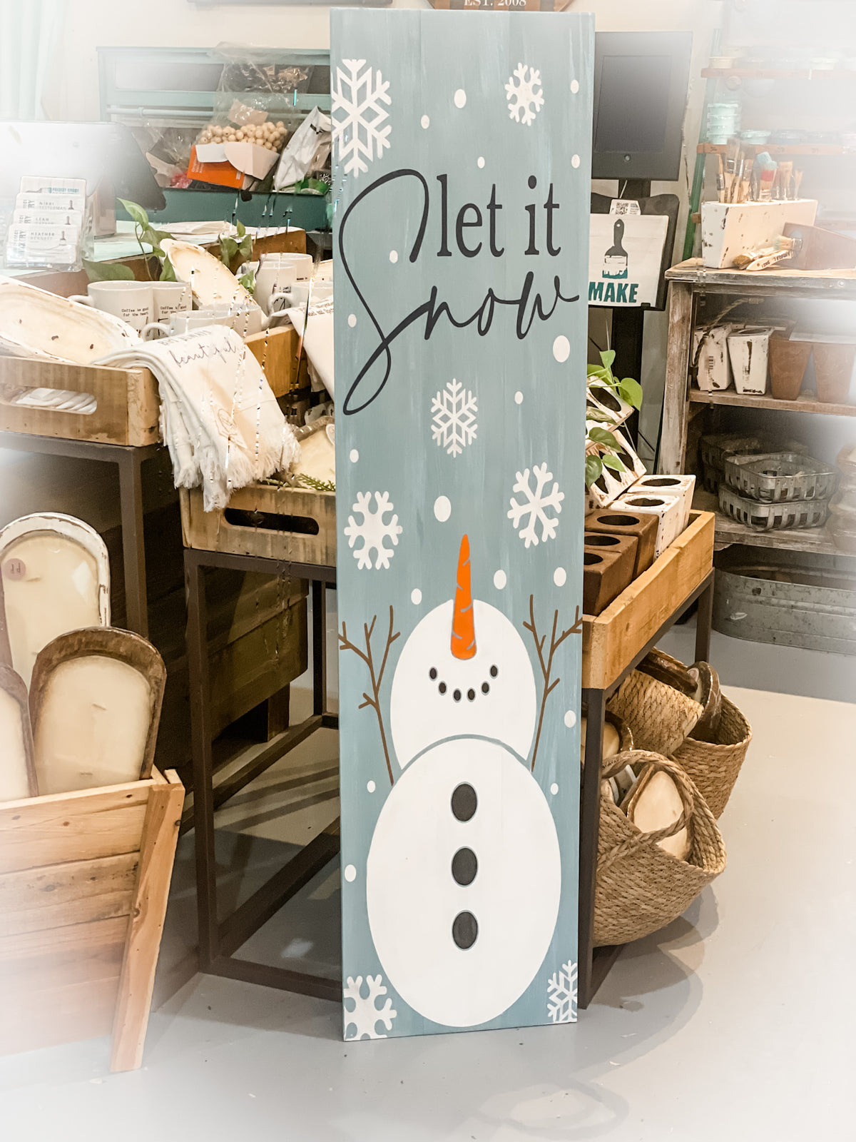 Let It Snow Plank Design P1747