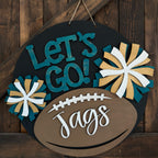 Let's Go (SPORTS TEAM) Personalized Football 3D DOOR HANGER G0665