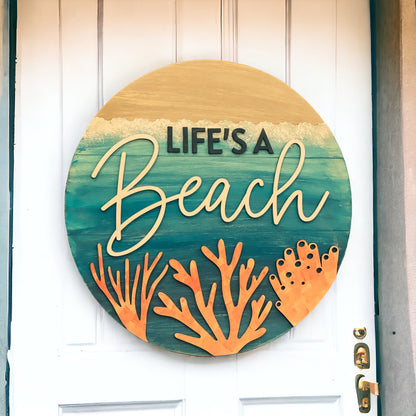 Life's a Beach Door Hanger Design P1404