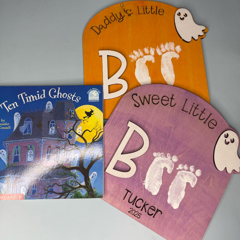Little Boo Personalized Foot Print 3D LASER PROJECT - P014114
