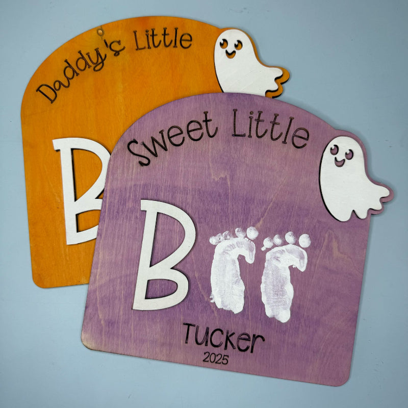 Little Boo Personalized Foot Print 3D LASER PROJECT - P014114