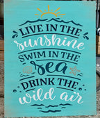 Motivational quote on a teal background with decorative elements.
