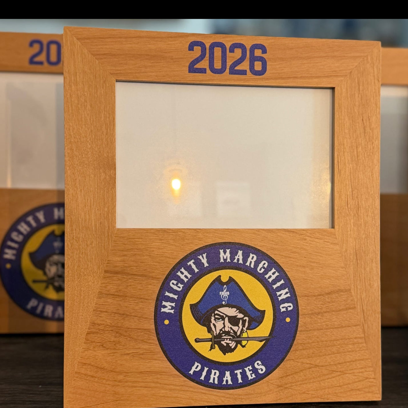 Logo Frame- Personalized 4x6 Wood Frame - Graduation, Corporate Events, Wedding