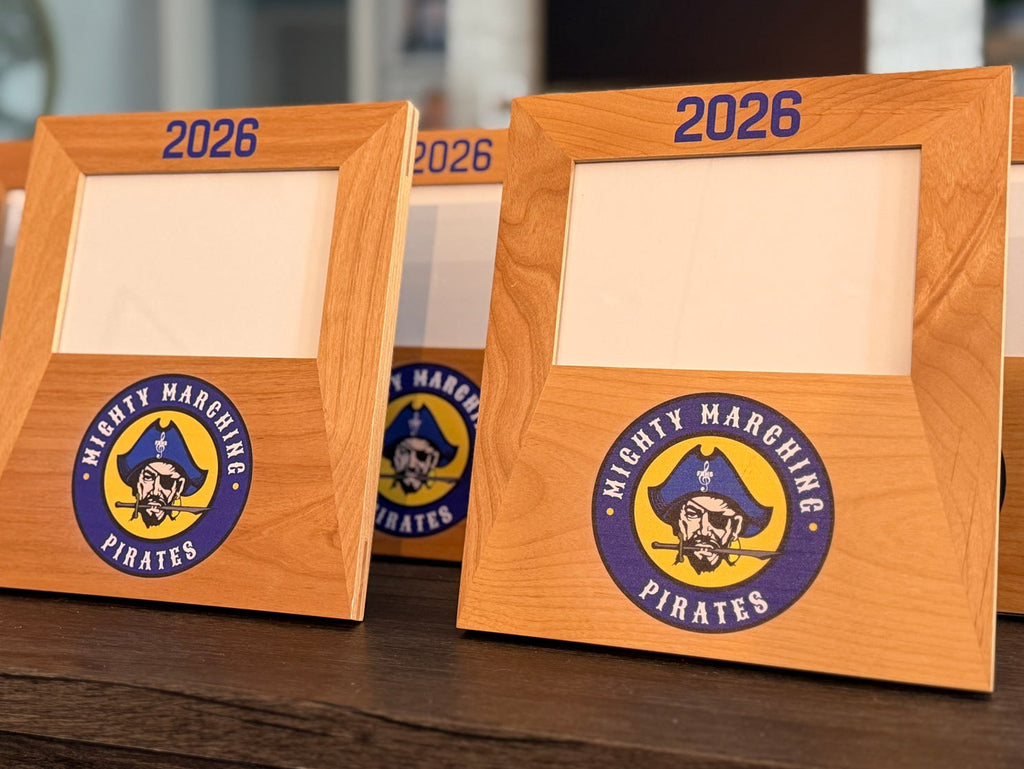 Logo Frame- Personalized 4x6 Wood Frame - Graduation, Corporate Events, Wedding
