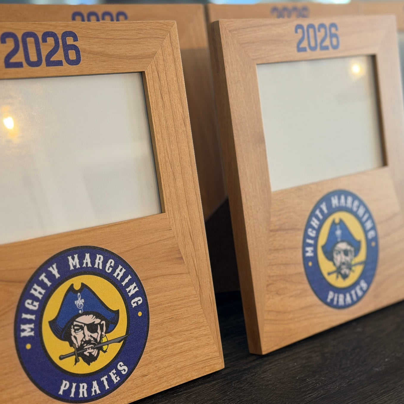Logo Frame- Personalized 4x6 Wood Frame - Graduation, Corporate Events, Wedding