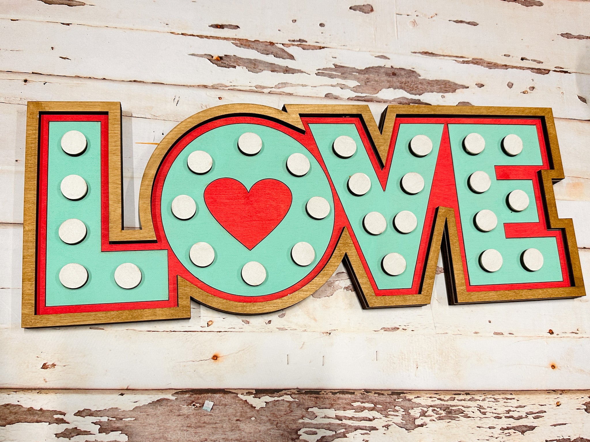 Love Marquee Shelf Shelf Sitter 3D Sign P03519