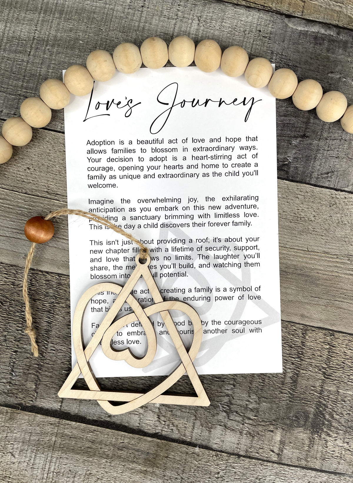 Love's Journey Adoption Story Card Ornament P13123