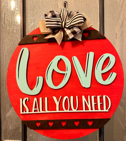 Love is all You Need 3D Door Hanger P03518