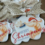Merry Shrimpmas Fernandina Beach Ornament Souvenir 