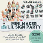 BOOK A YOUTH MINI FOLK ART DESIGNS PARTY