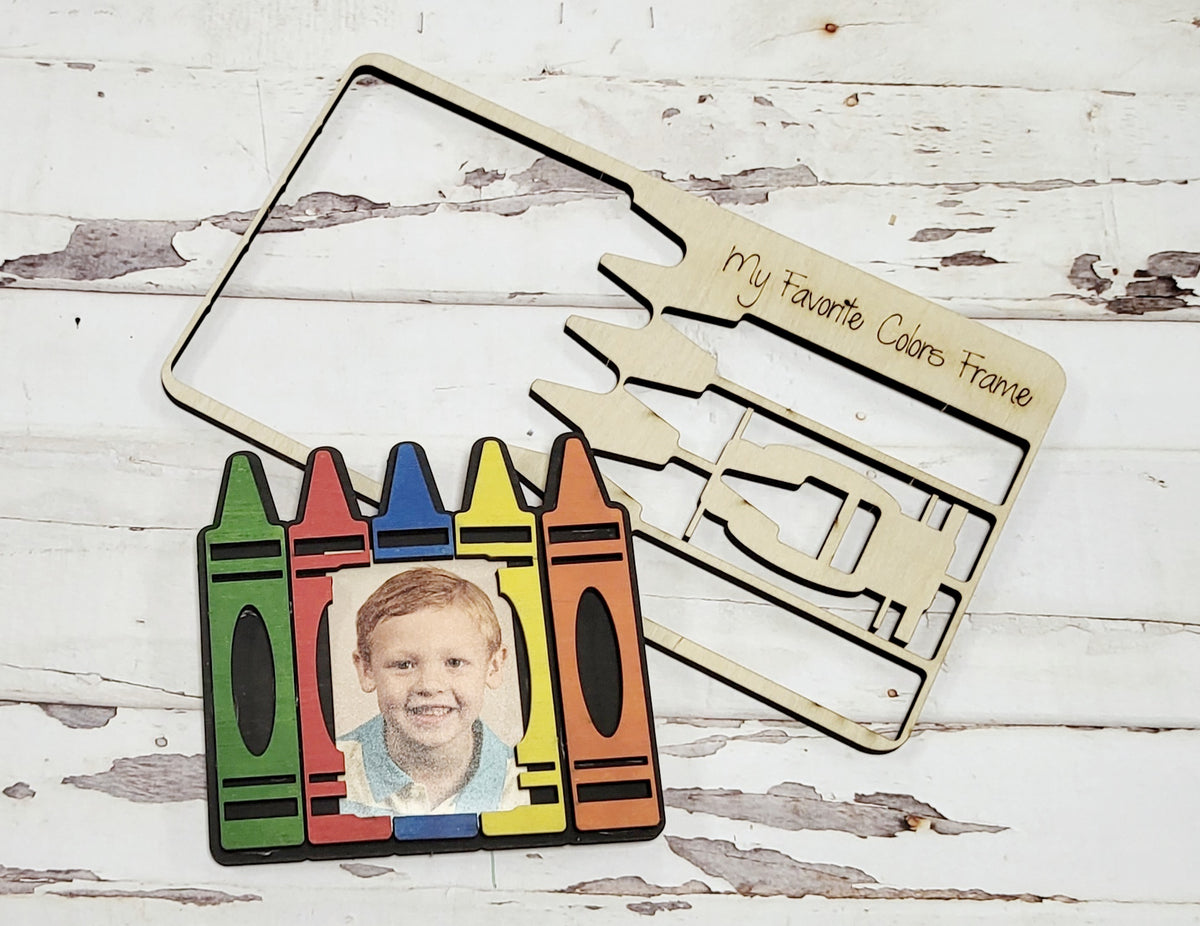 My Favorite Colors Crayon Frame Kids Pop Out Kit P02827