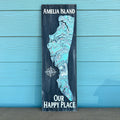 My/Our Happy Place Amelia Island Mixed Media Plank P013809