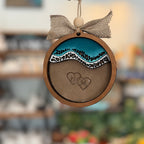 Name Engraved Beach Scene Ornament -G0696