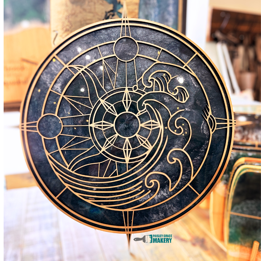 Nautical Compass Epoxy Workshop Choice P13024